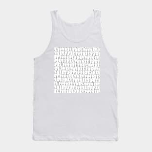 Cats pattern - white and black Tank Top